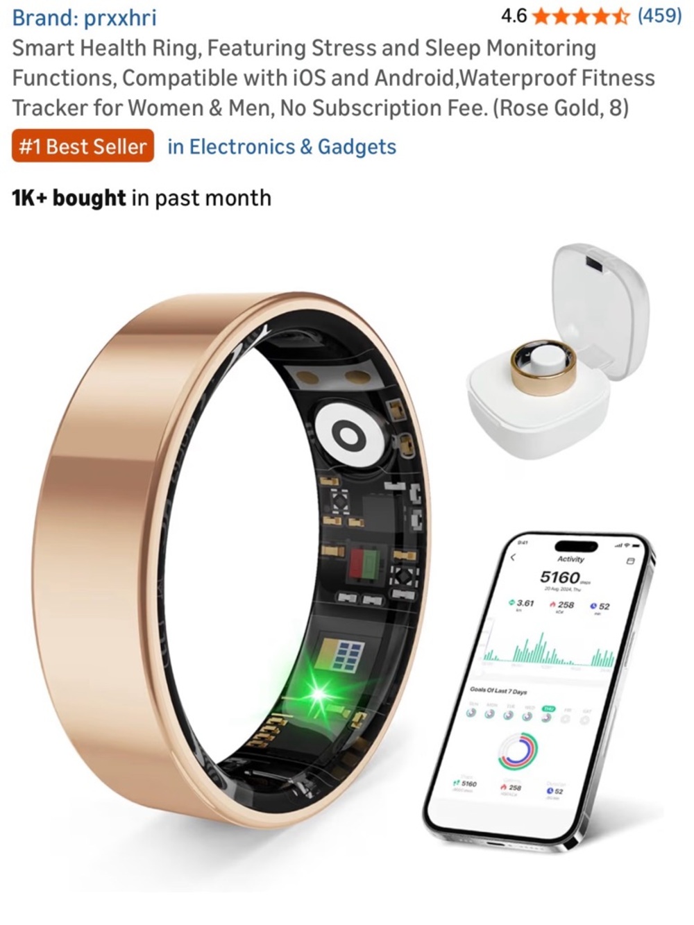 Smart Health Ring - Rose Gold